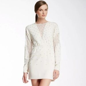 BCBGMAXAZRIA French Cream Lake Rhinestone Dress